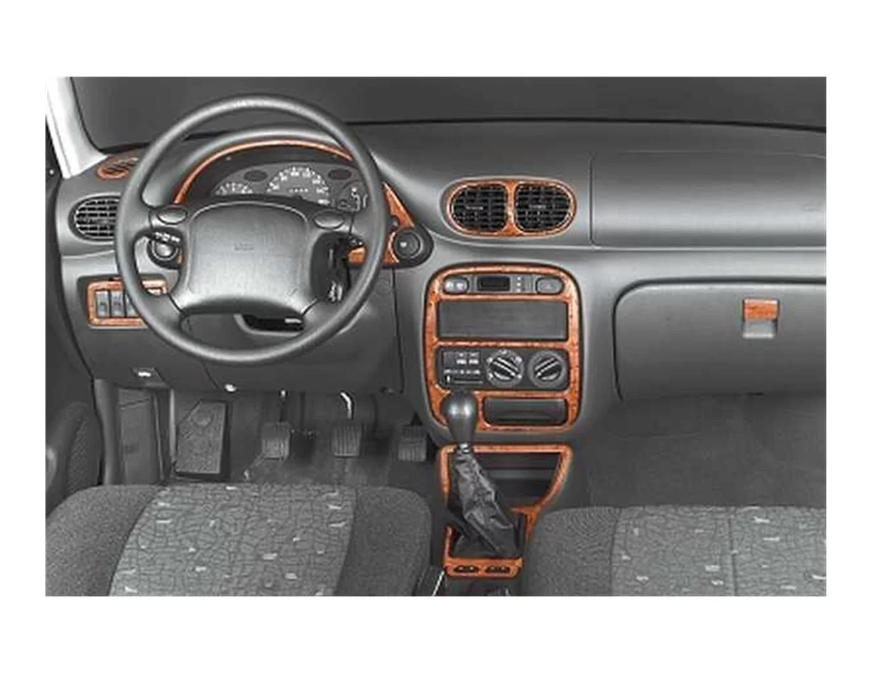 Hyundai Accent 09.94-12.00 Kit de garniture de tableau de bord intérieur 3D Dash Trim Dekor 9-Parts - 1