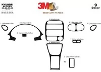 Hyundai Accent 09.94-12.00 Kit de garniture de tableau de bord intérieur 3D Dash Trim Dekor 9-Parts - 2