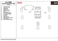 Hyundai Accent 2001-2002 Ensemble complet, ensemble de 15 pièces Kit de garniture de tableau de bord intérieur BD - 1 Hyundai Accent 2001-2002 Ensemble complet, ensemble de 15 pièces Kit de garniture de tableau de bord intérieur BD - 1
