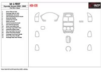 Hyundai Accent 2003-2005 Full Set, 15 Parts set Interior BD Dash Trim Kit - 1 - Interior Dash Trim Kit Hyundai Accent 2003-2005 Full Set, 15 Parts set Interior BD Dash Trim Kit - 1 - Interior Dash Trim Kit