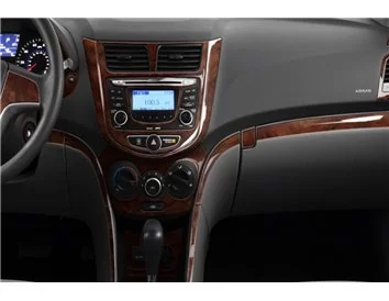 Hyundai Accent Blue 01.2011 Inleg dashboard Interieurset aansluitend en pasgemaakt op he 18 -Teile - 1