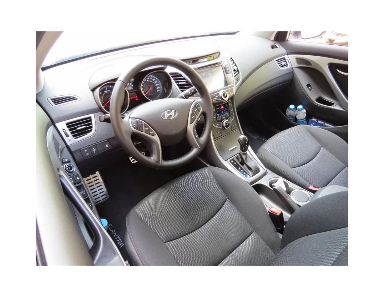 Hyundai Elantra 01.2012 Kit de garniture de tableau de bord intérieur 3D Dash Trim Dekor 10-Parts - 1