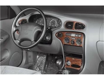 Hyundai Elantra 01.99-07.00 Kit de garniture de tableau de bord intérieur 3D Dash Trim Dekor 13-Parts - 1