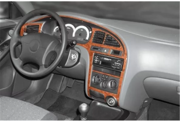 Hyundai Elantra 08.00-12.03 Kit de garniture de tableau de bord intérieur 3D Dash Trim Dekor 8-Parts - 1 Hyundai Elantra 08.00-12.03 Kit de garniture de tableau de bord intérieur 3D Dash Trim Dekor 8-Parts - 1