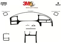 Hyundai Elantra 08.00-12.03 Kit de garniture de tableau de bord intérieur 3D Dash Trim Dekor 8-Parts - 2 Hyundai Elantra 08.00-12.03 Kit de garniture de tableau de bord intérieur 3D Dash Trim Dekor 8-Parts - 2