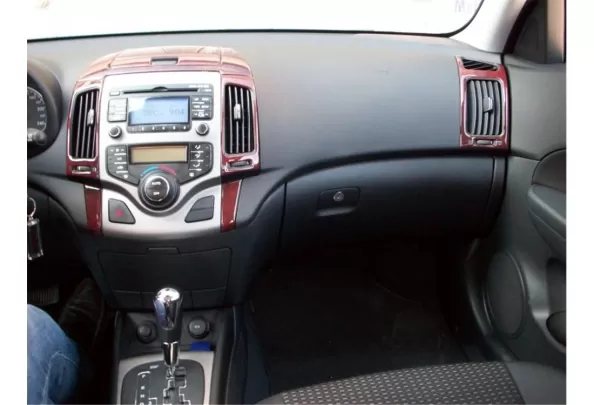 Hyundai I 30 Ensemble complet 09.2007 Kit de garniture de tableau de bord intérieur 3D Décoration de tableau de bord 18 pièces -
