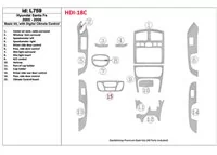 Hyundai Santa Fe 2005-2006 basisset, met automatische klimaatregeling Interieur BD Dash Trim Kit - 1 Hyundai Santa Fe 2005-2006 basisset, met automatische klimaatregeling Interieur BD Dash Trim Kit - 1