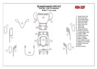 Hyundai Santa Fe 2013-UP Volledige set, met NAVI, met 3 rij stoelen Interieur BD Dash Trim Kit - 1 Hyundai Santa Fe 2013-UP Volledige set, met NAVI, met 3 rij stoelen Interieur BD Dash Trim Kit - 1