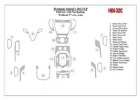 Hyundai Santa Fe 2013-UP Volledige set, met NAVI, zonder 3 rij stoelen Interieur BD Dash Trim Kit - 1 Hyundai Santa Fe 2013-UP Volledige set, met NAVI, zonder 3 rij stoelen Interieur BD Dash Trim Kit - 1