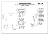 Hyundai Santa Fe 2013-UP Volledige Set, Zonder NAVI, Climate-Control Zonder Display, Zonder 3 rij stoelen Interieur BD Dash Trim Hyundai Santa Fe 2013-UP Volledige Set, Zonder NAVI, Climate-Control Zonder Display, Zonder 3 rij stoelen Interieur BD Dash Trim