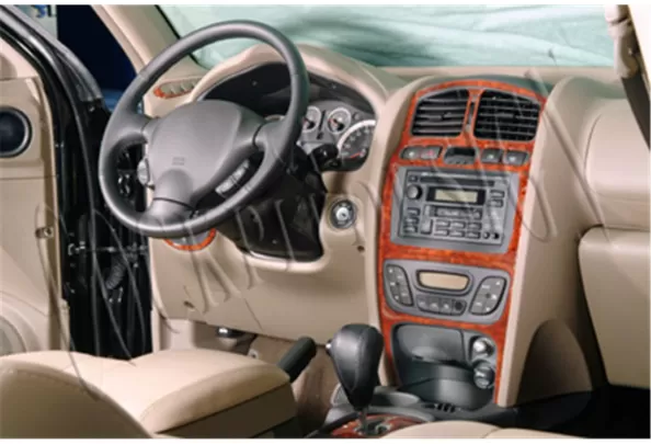 Hyundai Santafe 06.02-06.06 Kit de garniture de tableau de bord intérieur 3D Dash Trim Dekor 9-Parts - 1