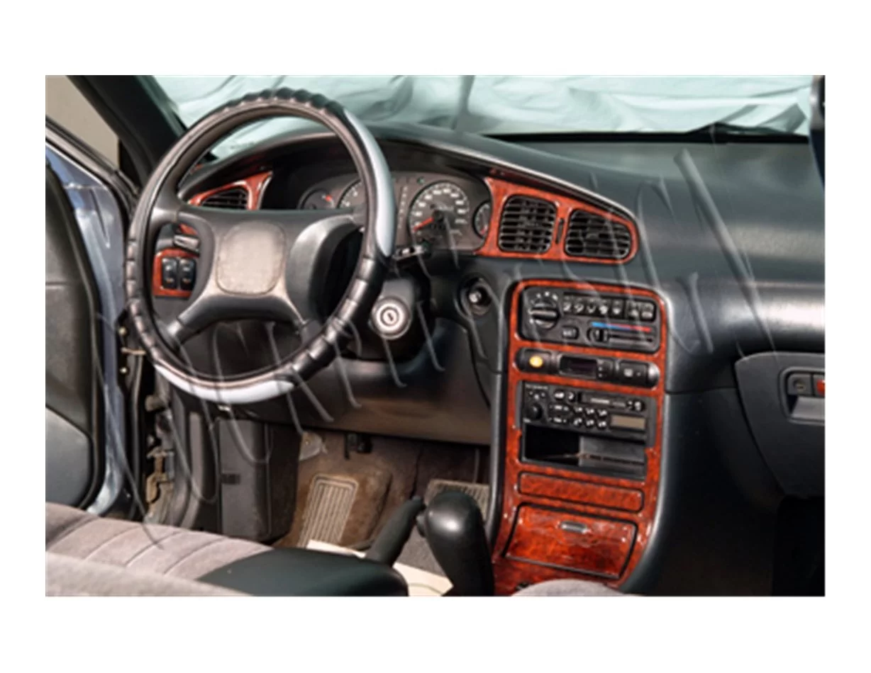 Hyundai Sonata 09.93-09.96 Kit de garniture de tableau de bord intérieur 3D Dash Trim Dekor 18-Parts - 1