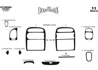 Hyundai Starex 01.01-12.07 Kit de garniture de tableau de bord intérieur 3D Dash Trim Dekor 11-Parts - 2