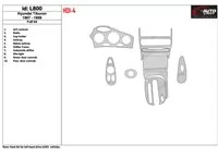 Hyundai Tiburon 1997-1999 Ensemble complet, ensemble de 10 pièces Kit de garniture de tableau de bord intérieur BD - 1 Hyundai Tiburon 1997-1999 Ensemble complet, ensemble de 10 pièces Kit de garniture de tableau de bord intérieur BD - 1