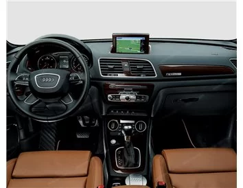 Audi Q3 ab 2015 Kit d'habillage de tableau de bord intérieur 3D Dash Trim Dekor 49-Parts - 1