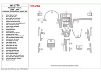Kit de garniture de tableau de bord intérieur BD pour Hyundai Tucson 2006-2009 - 1 Kit de garniture de tableau de bord intérieur BD pour Hyundai Tucson 2006-2009 - 1