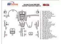 Kit de garniture de tableau de bord intérieur BD pour Hyundai Tucson 2006-2009 - 2 Kit de garniture de tableau de bord intérieur BD pour Hyundai Tucson 2006-2009 - 2