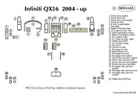 Infiniti QX56 2004-2007 Ensemble complet de garnitures de tableau de bord intérieur BD - 1 Infiniti QX56 2004-2007 Ensemble complet de garnitures de tableau de bord intérieur BD - 1