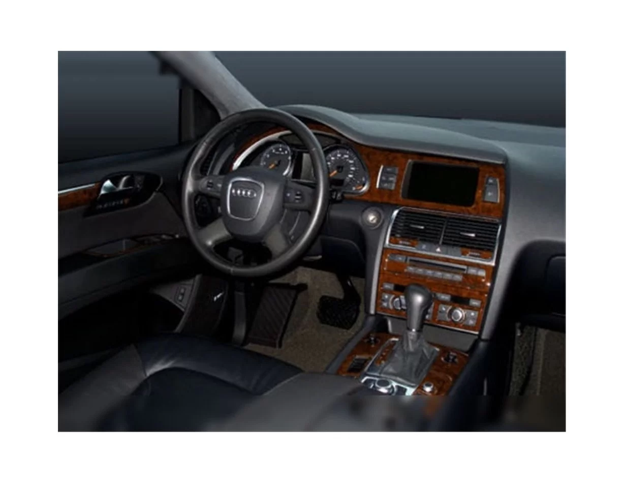 Audi Q7 2007-2014 FULL 3D Kit de garnitures de tableau de bord intérieur Dash Trim Dekor 50-Parts - 1