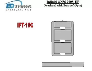 Infiniti QX56 2008-UP Overhead avec kit de garniture de tableau de bord intérieur BD pour toit ouvrant - 1