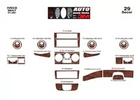 Iveco Daily 01.2007 Kit de garniture de tableau de bord intérieur 3D Dash Trim Dekor 29-Parts - 2 Iveco Daily 01.2007 Kit de garniture de tableau de bord intérieur 3D Dash Trim Dekor 29-Parts - 2