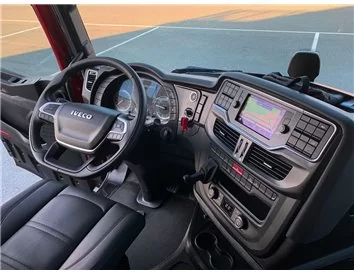 IVECO S-WAY 2019 Kit de garniture de tableau de bord intérieur 3D WHZ Dash Trim Dekor 17-Parts - 1