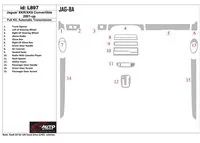 Jaguar XKR/XK8 2001-UP volledige set, automatische versnellingsbak interieur BD dashboard trimkit - 1 Jaguar XKR/XK8 2001-UP volledige set, automatische versnellingsbak interieur BD dashboard trimkit - 1
