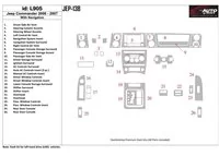 Jeep Commander 2006-2007 avec kit de garniture de tableau de bord intérieur NAVI BD - 1 Jeep Commander 2006-2007 avec kit de garniture de tableau de bord intérieur NAVI BD - 1