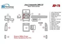 Jeep Commander 2008-UP Kit universel de base Kit de garniture de tableau de bord intérieur BD - 1 Jeep Commander 2008-UP Kit universel de base Kit de garniture de tableau de bord intérieur BD - 1