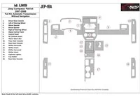Jeep Compass 2007-2008 Volledige set, automatische versnelling, zonder NAVI Interieur BD Dash Trim Kit - 1 Jeep Compass 2007-2008 Volledige set, automatische versnelling, zonder NAVI Interieur BD Dash Trim Kit - 1