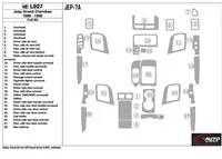 Jeep Grand Cherokee 1996-1998 Volledige set, 27-delige set Interieur BD Dash Trim Kit - 1