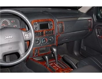 Jeep Grand Cherokee 1999-2002 Volledige set interieur BD Dash Trim Kit - 1