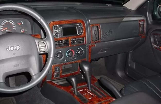Jeep Grand Cherokee 1999-2002 Volledige set interieur BD Dash Trim Kit - 1 Jeep Grand Cherokee 1999-2002 Volledige set interieur BD Dash Trim Kit - 1