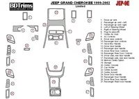 Jeep Grand Cherokee 1999-2002 Volledige set interieur BD Dash Trim Kit - 2 Jeep Grand Cherokee 1999-2002 Volledige set interieur BD Dash Trim Kit - 2