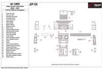Jeep Grand Cherokee 2005-2007 Ensemble complet, sans kit de garniture de tableau de bord intérieur NAVI BD - 1