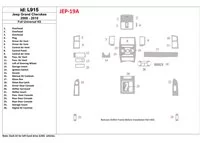 Jeep Grand Cherokee 2008-2010 Volledige universele set Interieur BD Dash Trim Kit - 2