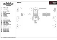 Jeep Liberty 2008-UP Volledige universele set, handgeschakelde versnellingsbak Interieur BD Dash Trim Kit - 1