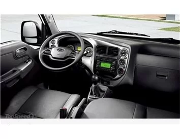 Kia Bongo 05.2009 Kit de garniture de tableau de bord intérieur 3D Dash Trim Dekor 7-Parts - 1