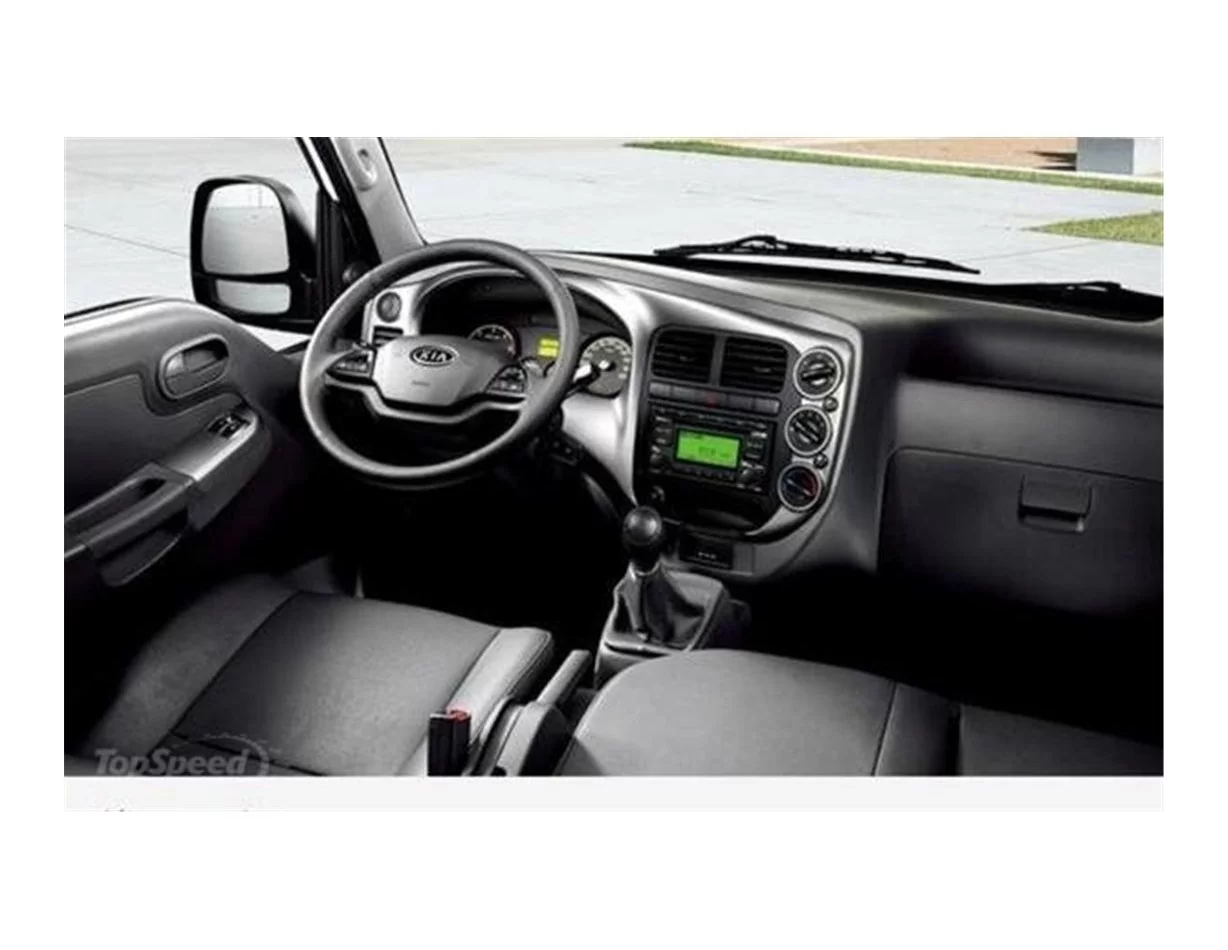 Kia Bongo 05.2009 Kit de garniture de tableau de bord intérieur 3D Dash Trim Dekor 7-Parts - 1