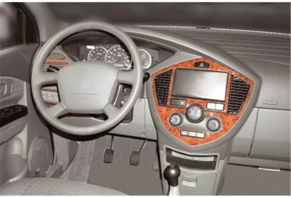 Kia Carens 07.02-10.06 Inleg dashboard Interieurset aansluitend en pasgemaakt op he 6-Teile - 1 Kia Carens 07.02-10.06 Inleg dashboard Interieurset aansluitend en pasgemaakt op he 6-Teile - 1