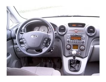 Kia Carens 11.2006 Kit de garniture de tableau de bord intérieur 3D Dash Trim Dekor 3-Parts - 1