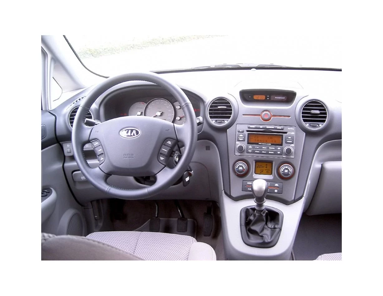 Kia Carens 11.2006 Kit de garniture de tableau de bord intérieur 3D Dash Trim Dekor 3-Parts - 1