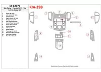KIA Cerato 2011-UP Ensemble complet, kit de décoration de tableau de bord BD pour intérieur climatisé - 1