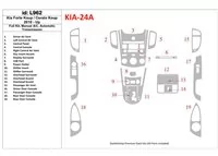 KIA Cerato Koup 2010-UP Ensemble complet, boîte de vitesses manuelle AC, kit de garniture de tableau de bord BD intérieur à engr KIA Cerato Koup 2010-UP Ensemble complet, boîte de vitesses manuelle AC, kit de garniture de tableau de bord BD intérieur à engr