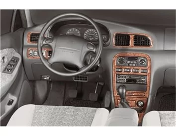 Kia Clarus 08.1998 Kit de garniture de tableau de bord intérieur 3D Dash Trim Dekor 14-Parts - 1