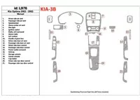 Kia Optima 2002-2003 Kit de garnitures de tableau de bord BD pour boîte de vitesses manuelle - 1 Kia Optima 2002-2003 Kit de garnitures de tableau de bord BD pour boîte de vitesses manuelle - 1