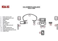 Kia Optima 2002-2003 Kit de garniture de tableau de bord BD intérieur conforme OEM - 2 Kia Optima 2002-2003 Kit de garniture de tableau de bord BD intérieur conforme OEM - 2