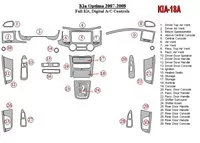 KIA Optima 2007-2008 Ensemble complet, kit de garniture de tableau de bord intérieur BD à contrôle automatique de la climatisati KIA Optima 2007-2008 Ensemble complet, kit de garniture de tableau de bord intérieur BD à contrôle automatique de la climatisati