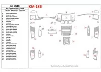 KIA Optima 2007-2008 Ensemble complet, Boîte de vitesses manuelle A/C Commandes intérieures BD Dash Trim Kit - 1 KIA Optima 2007-2008 Ensemble complet, Boîte de vitesses manuelle A/C Commandes intérieures BD Dash Trim Kit - 1