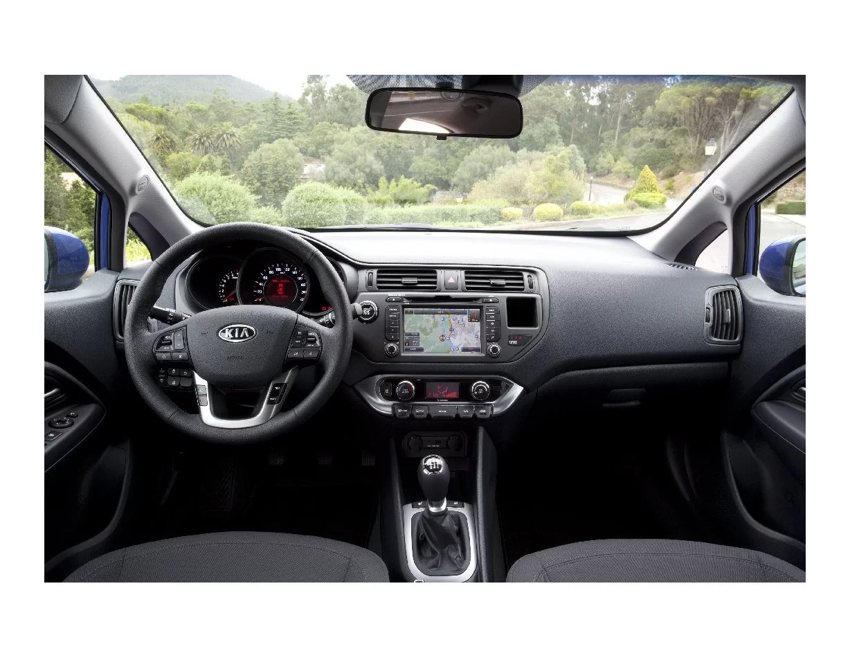 Kia Rio 01.2011 Inleg dashboard Interieurset aansluitend en pasgemaakt op he 7-Delig - 1